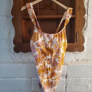 Retro one piece adjustable swimsuit